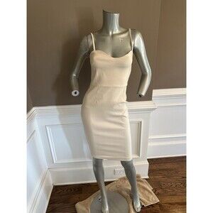 NWT VESPER  Cami Strap Bodycon Midi Begie Dress Sz10UK /6US